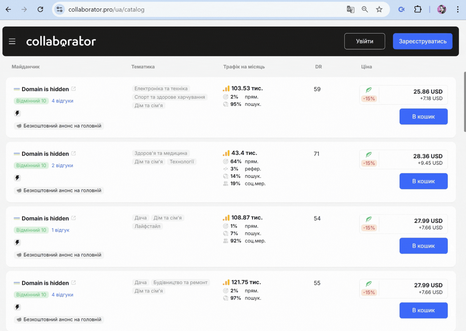 Як додати сайти до списку улюблених в Link Assistant