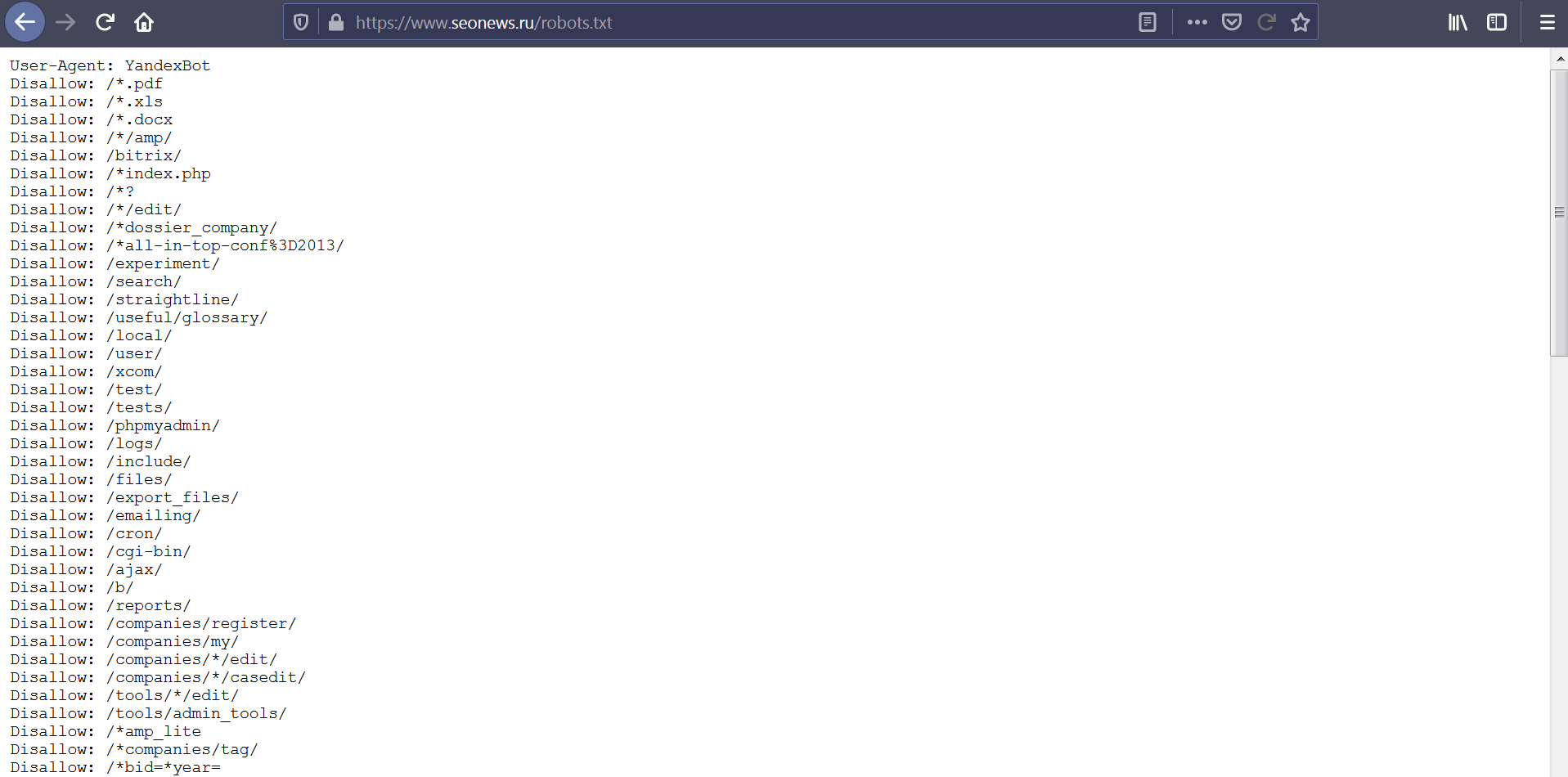  robots.txt in bitrix