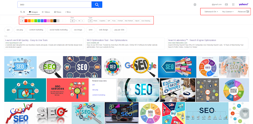 Как искать картинки в Яху