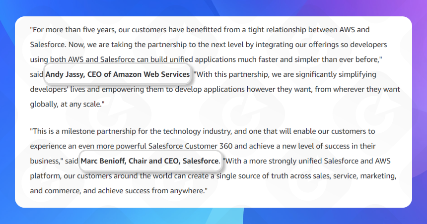 Зразок оформлення цитати у пресрелізі