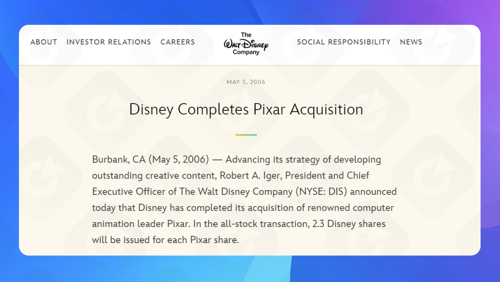Приклад пресрелізу про злиття компаній
