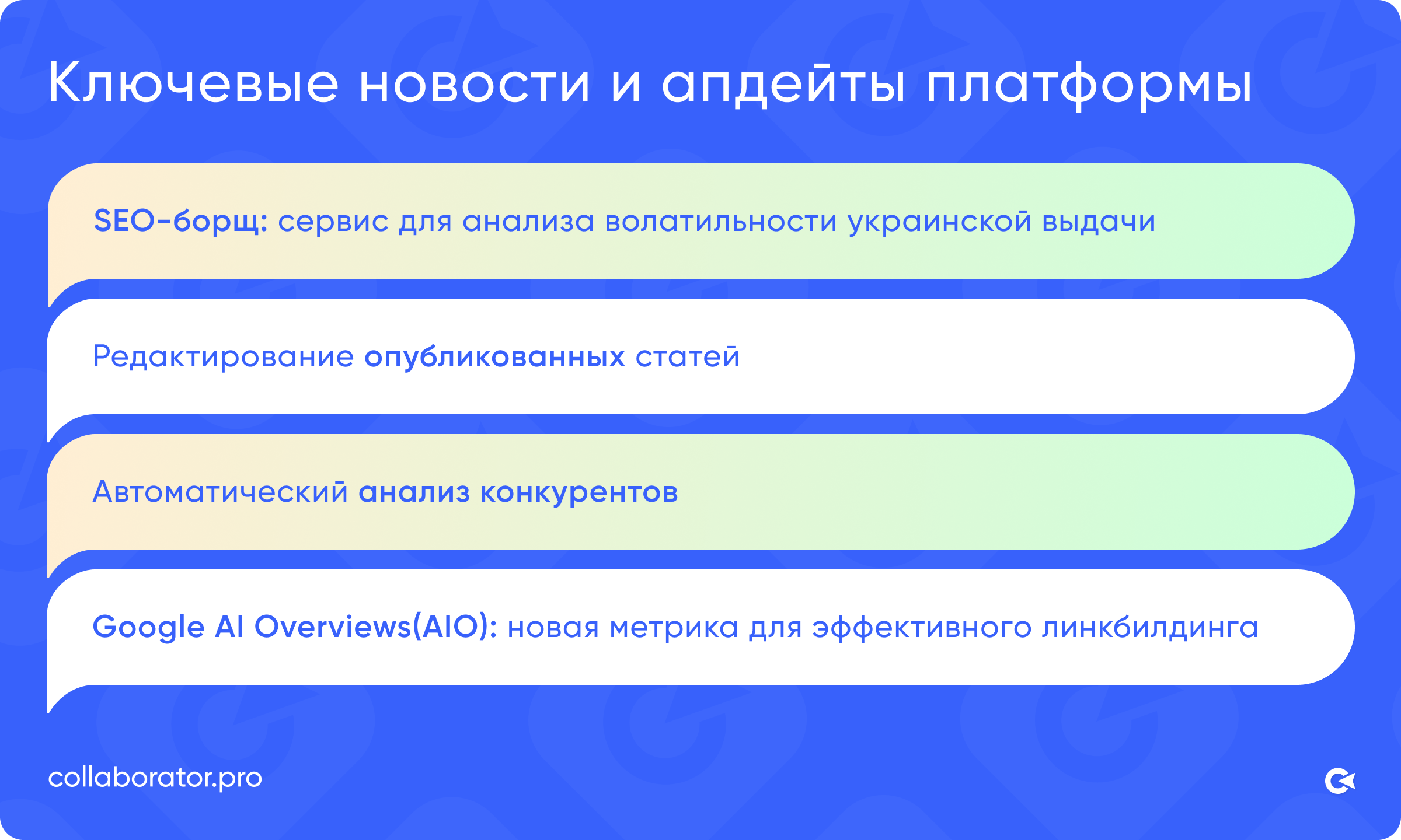 Ключевые новости и апдейты Коллаборатора в 2025