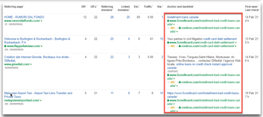Пример сайта с подклейкой