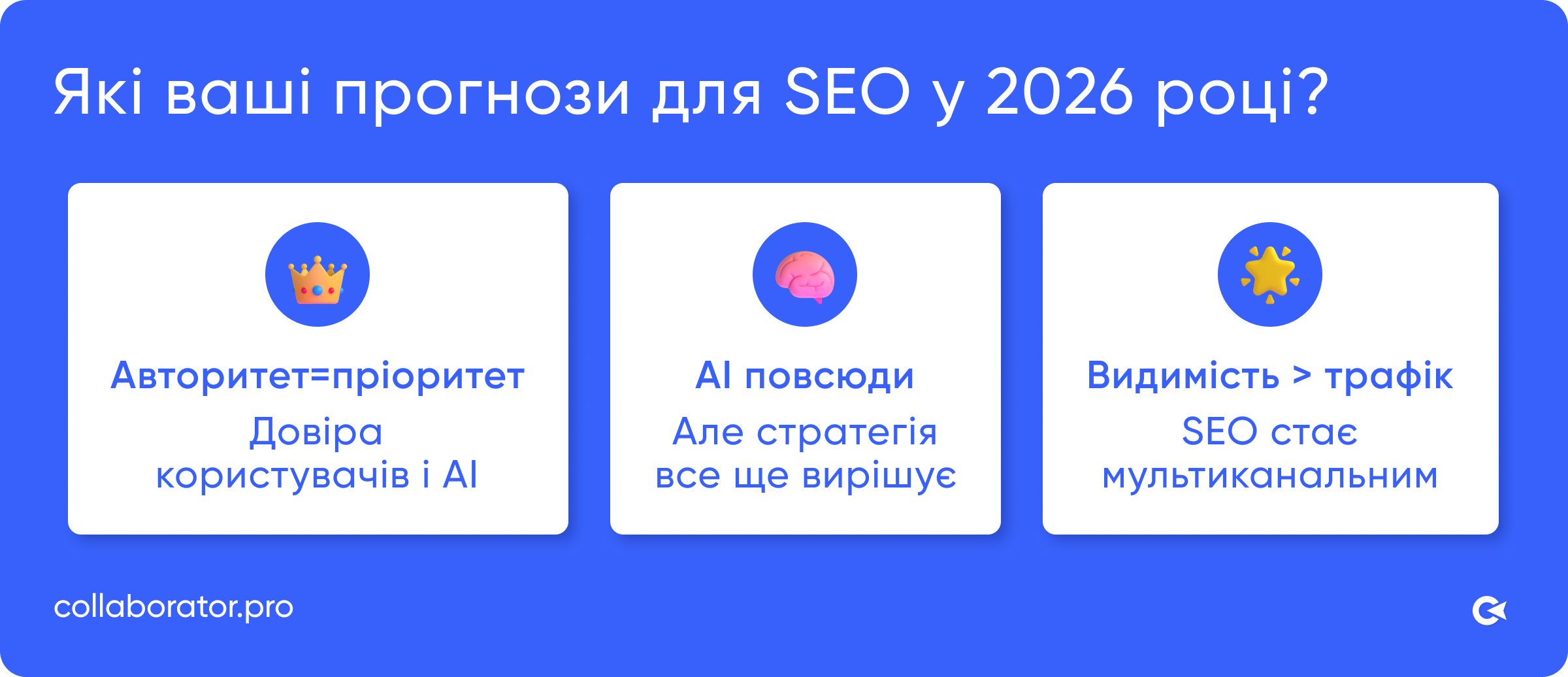 Прогнози для SEO у 2026 році: авторитет і довіра користувачів як пріоритет, поширеність AI, мультиканальність SEO