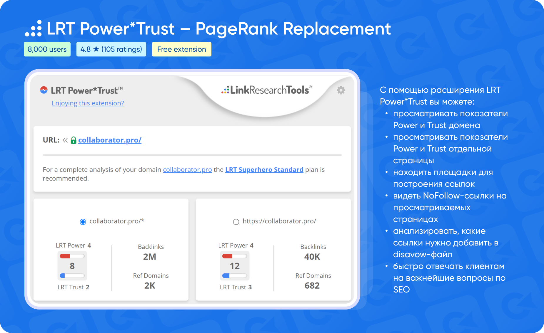 SEO-расширение LRT Power*Trust