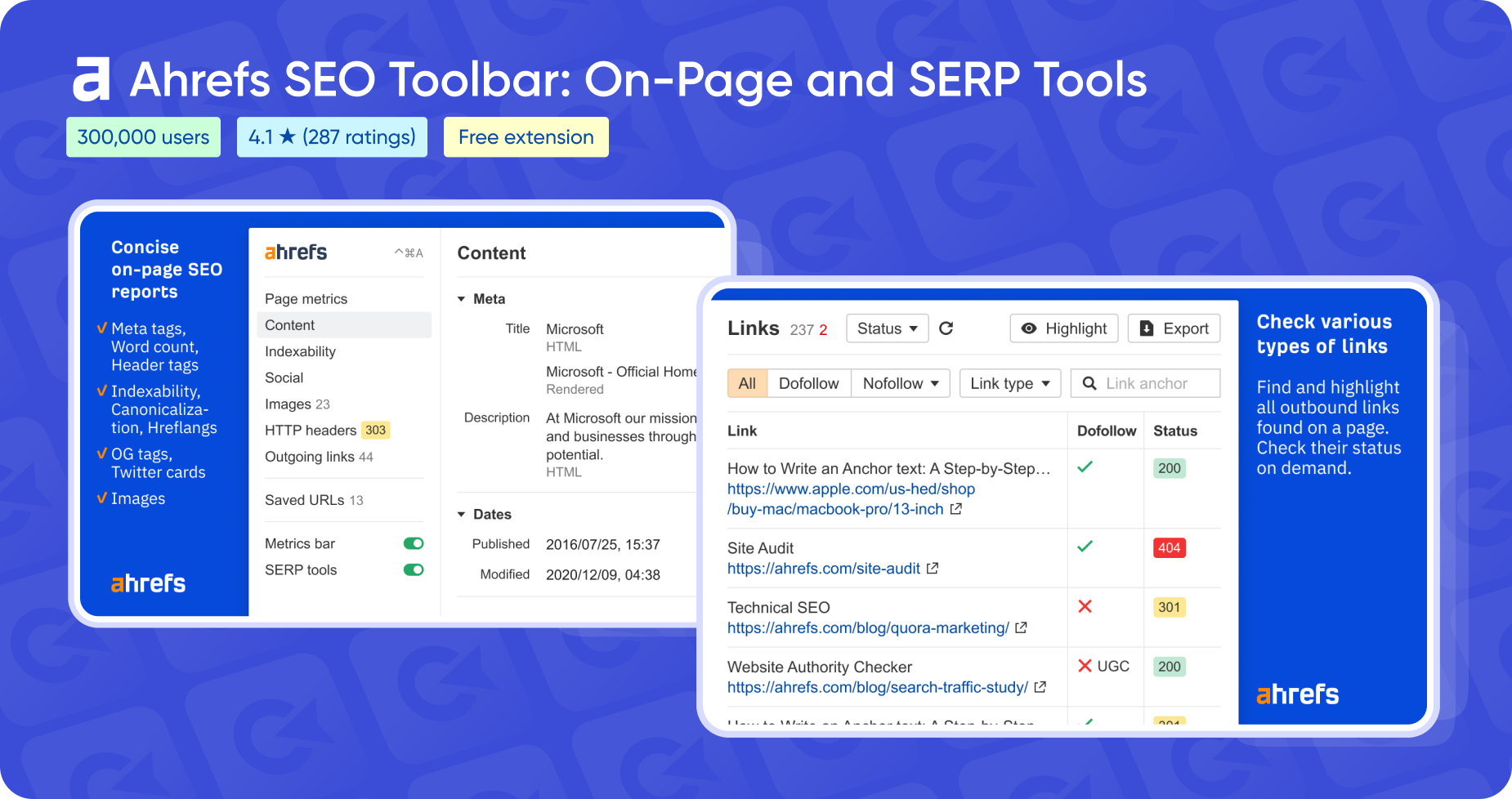 Розширення Ahrefs SEO Toolbar