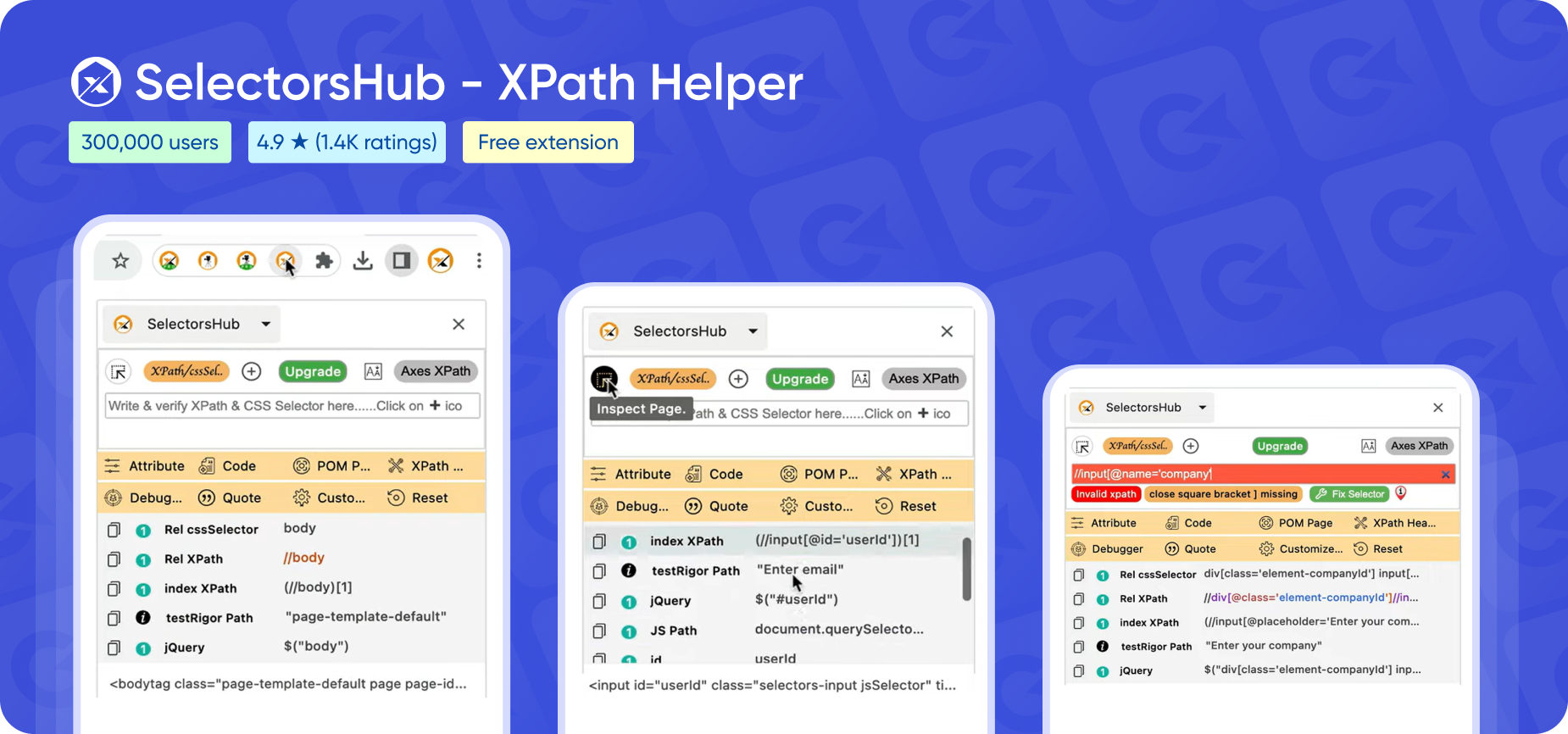 Плагін SelectorsHub - XPath Helper