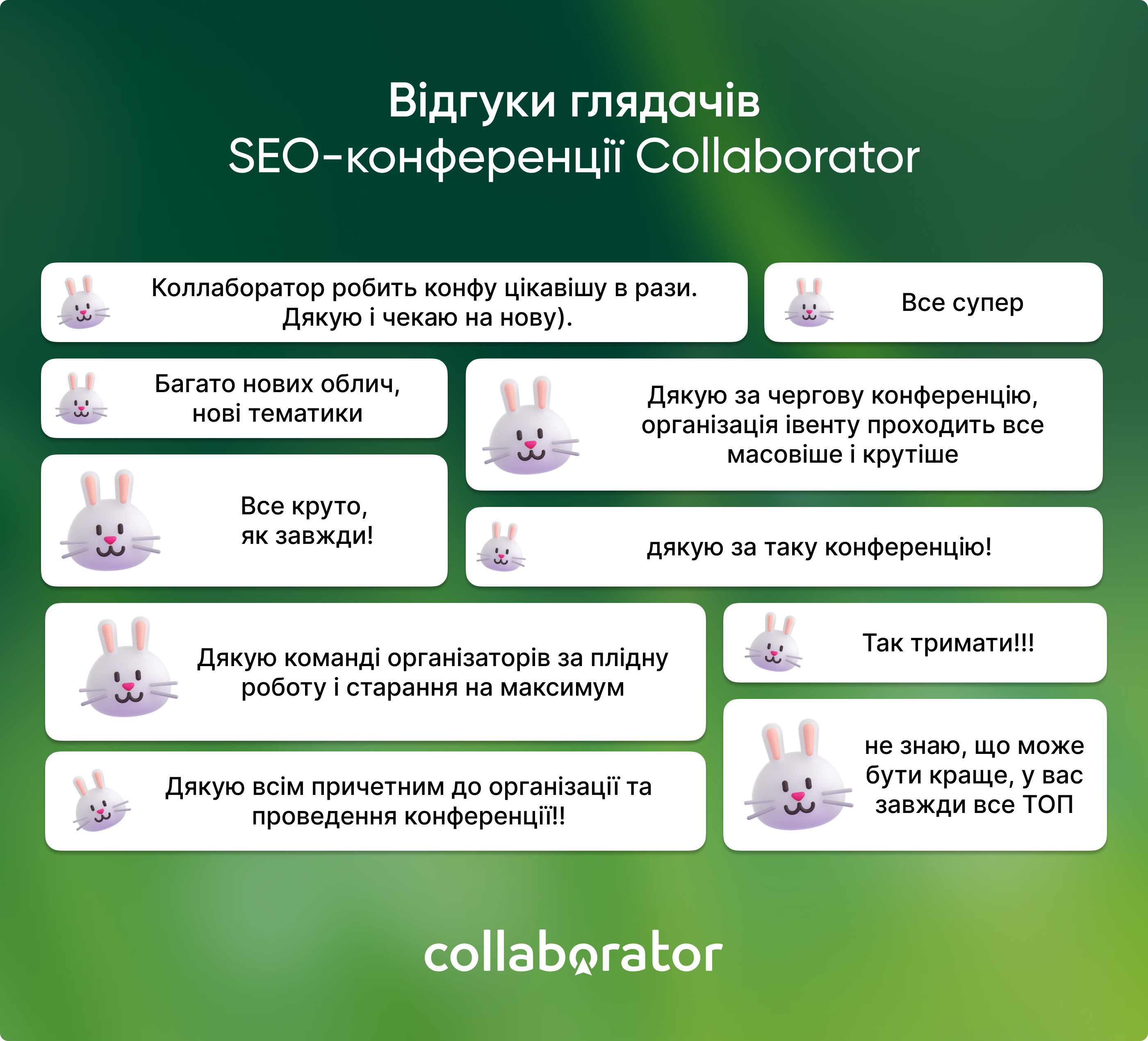 Відгуки учасників весняної конференції з пошукового просування Collaborator