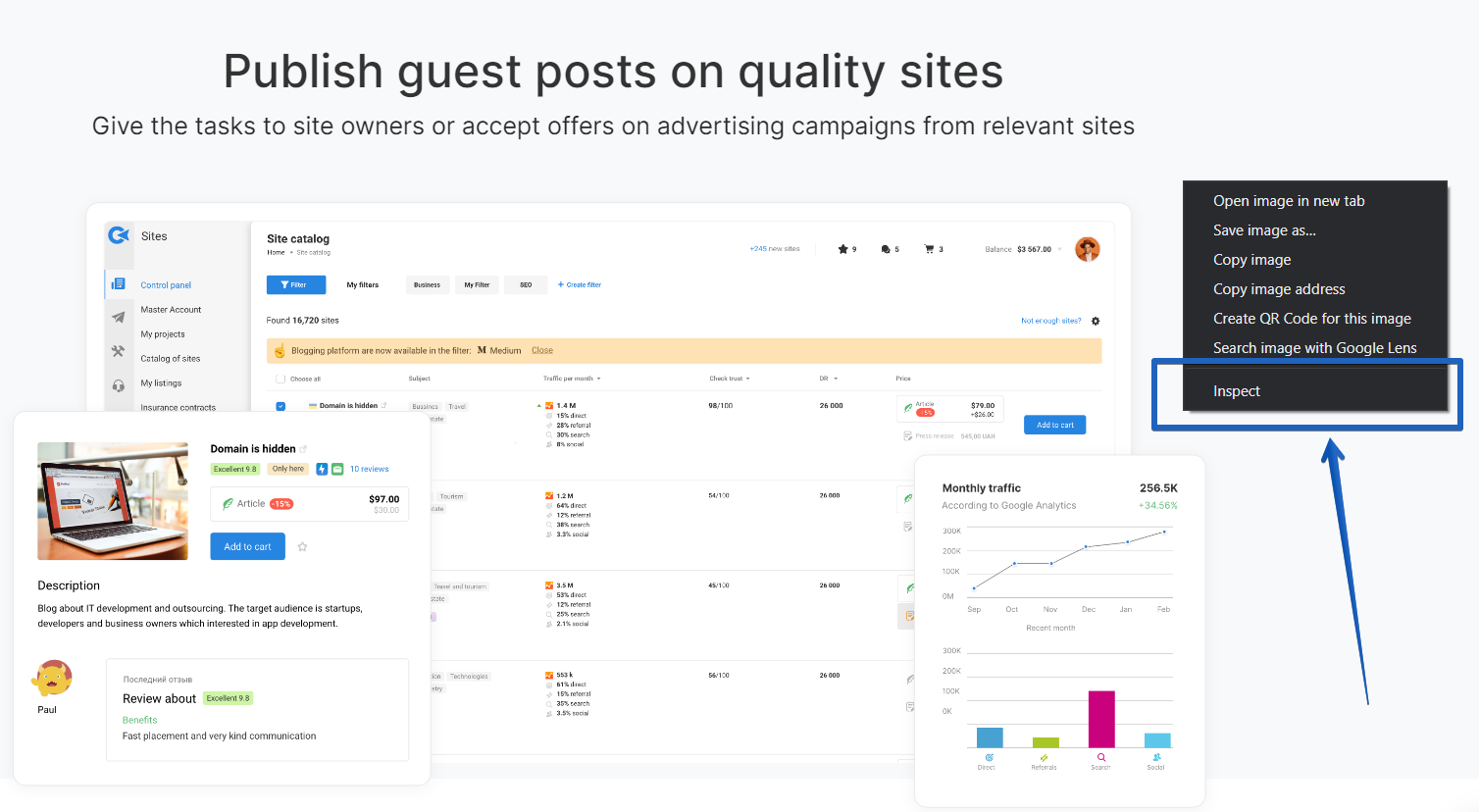 Viewing the page code in a browser