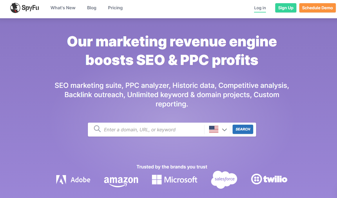 Find profitable keywords with SpyFu