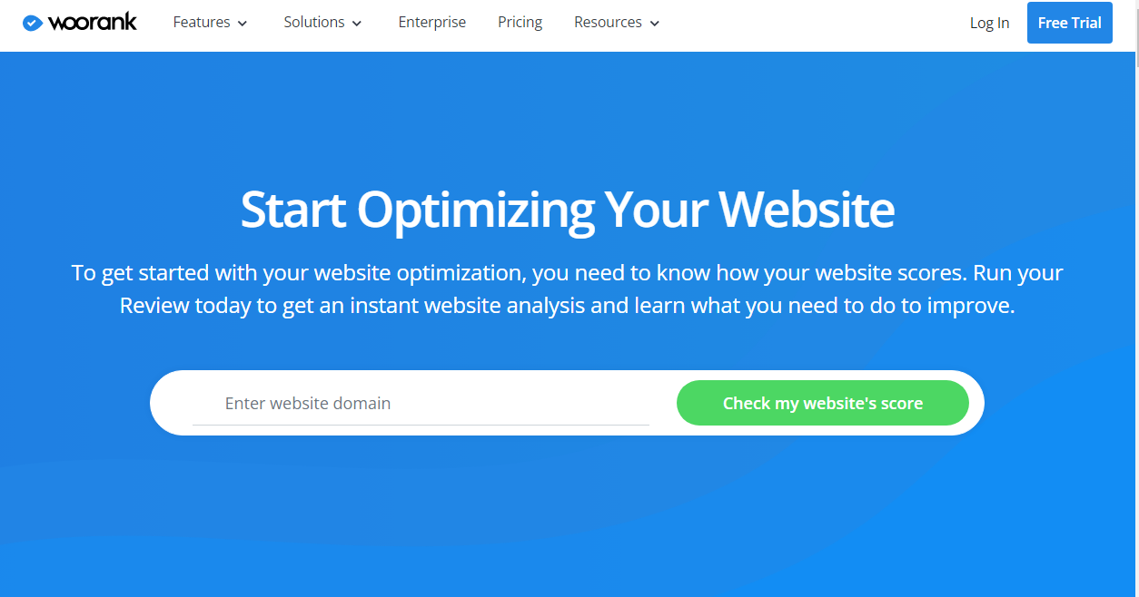 Woorank is an SEO analysis tool