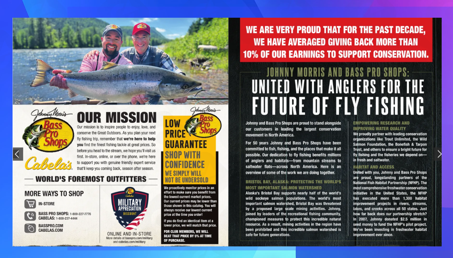 Online catalog of Bass Pro Shops