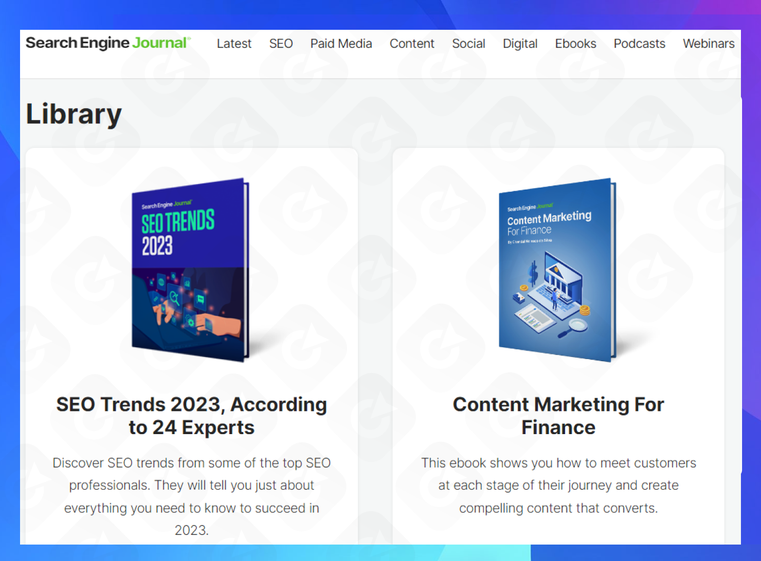 eBooks are available on the Search Engine Journal website