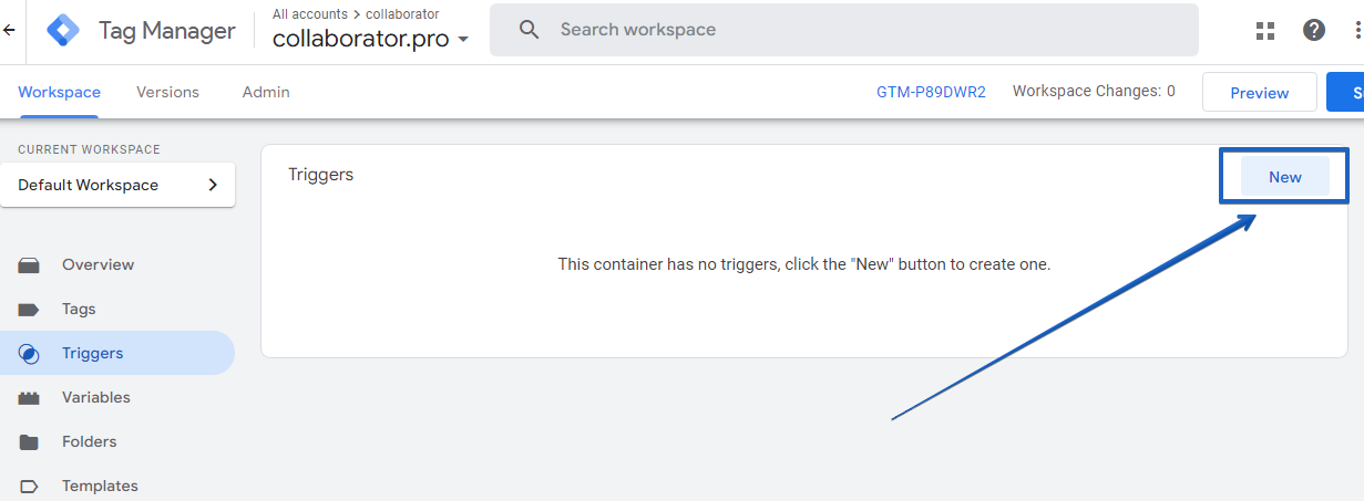 Adding a new trigger in Google Tag Manager