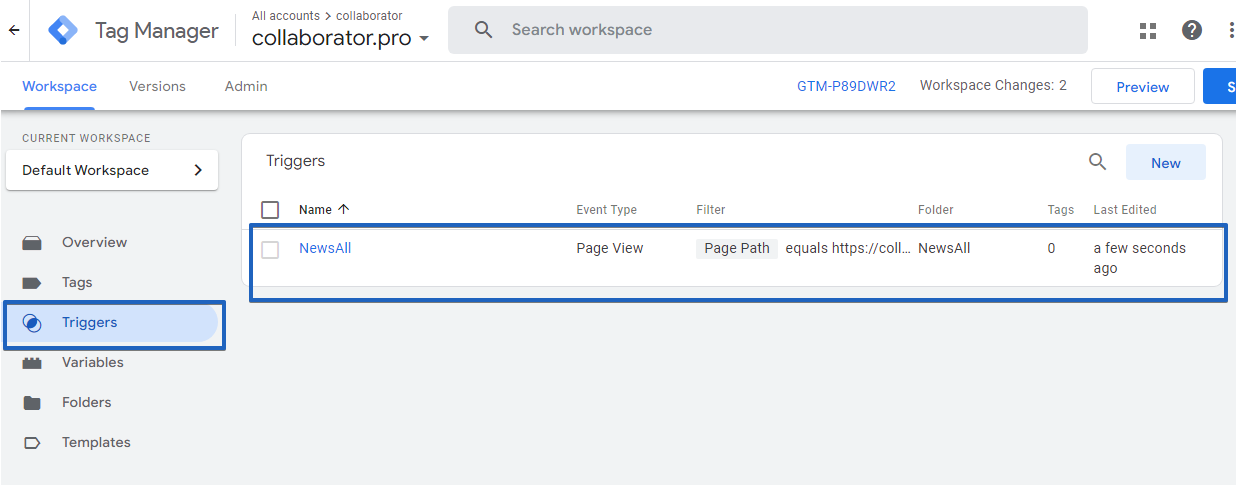 Tag-added trigger in Google Tage Manager