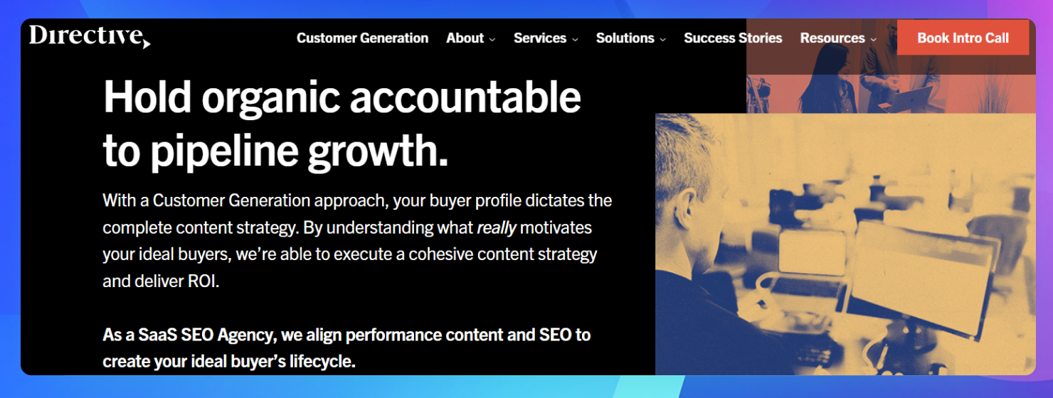 The homepage of the Directive website