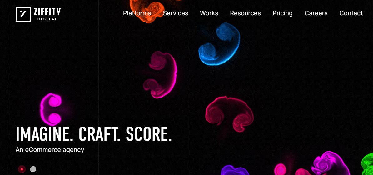 The homepage of the Ziffity Solutions website