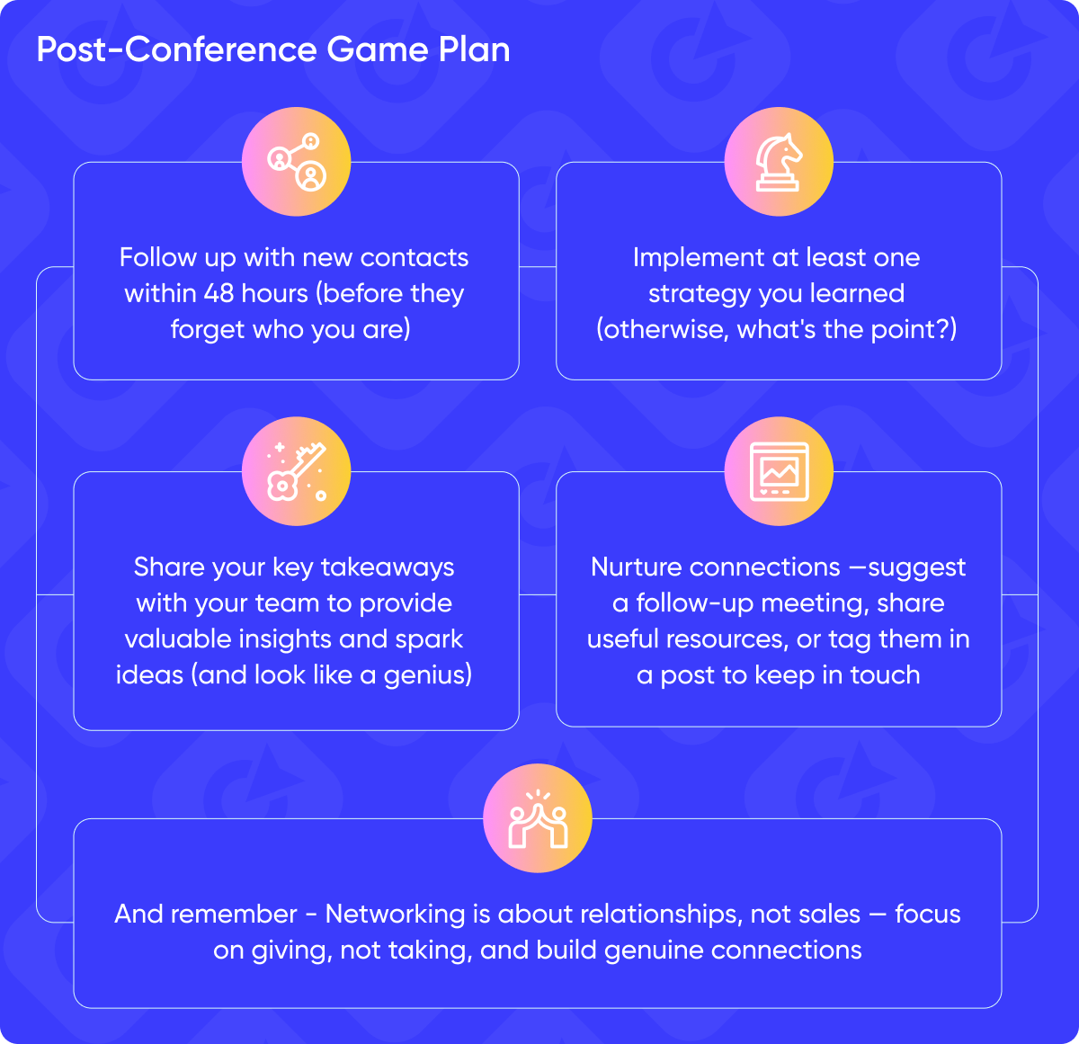 Pro tips for maximizing your post-conference success